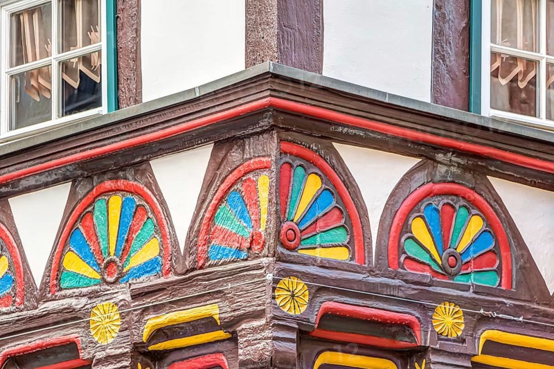 Half-timbered house in Stolberg in the Harz mountains, Germany, Europe