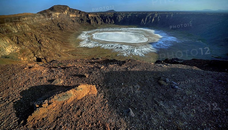 Al-Waba crater, crater, Mecca province, Maqla Tamiyyah, volcano, volcanism, volcanic crater, volcanic cone, inactive, travelling, landscape, royal pond, Saudi Arabia, Middle East, Near East, Asia