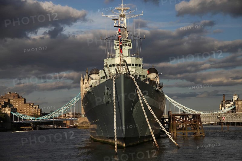 Tower Bridge in London, ship