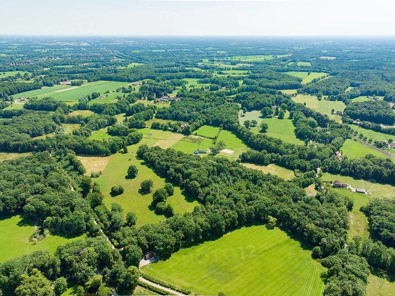 Bird eye view from a typical agricultural landscape in the eastern part of the netherlands