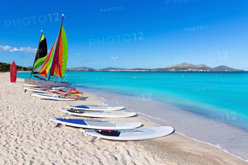 Platja de Muro Esperanza beach in Alcudia Bay Majorca Mallorca