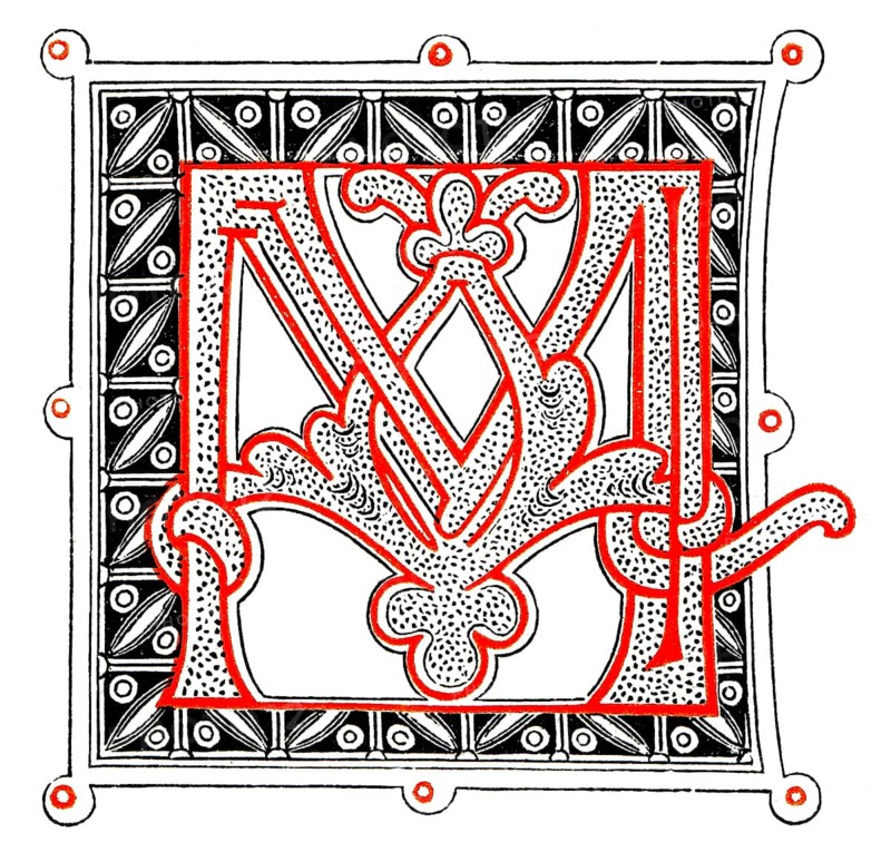 Decorated letters, Initials from the 11th century