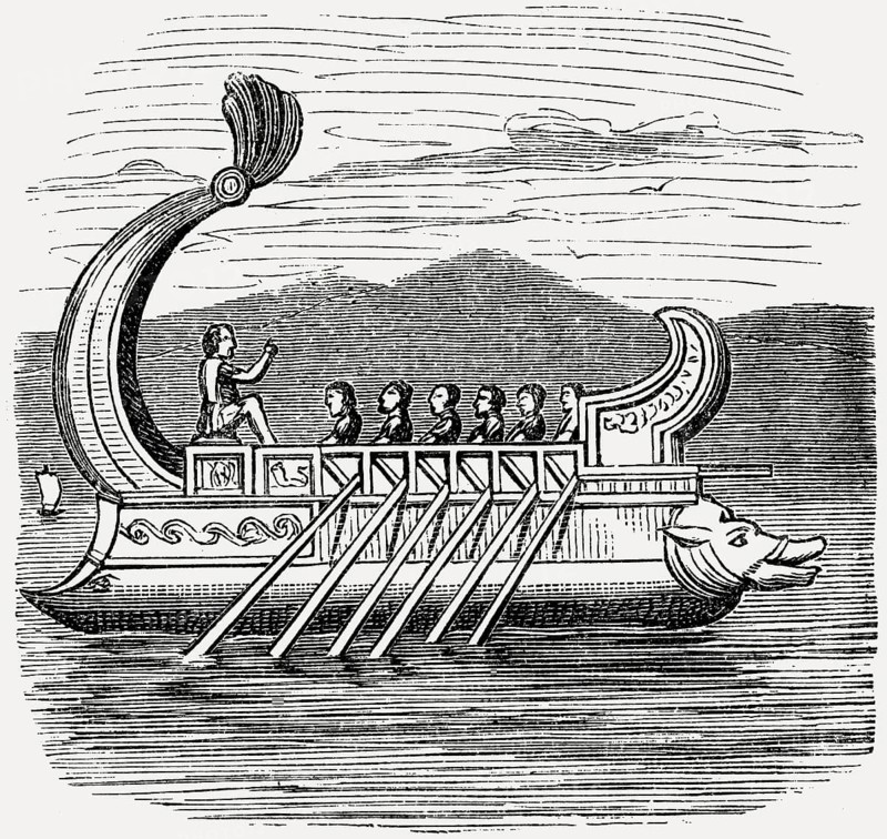 An ancient Roman cargo ship