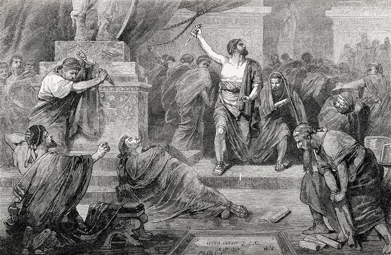 Death of Gaius Julius Caesar, 100, 44 BC, Roman statesman