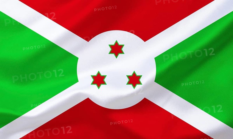 The flag of Burundi in East Africa, Studio