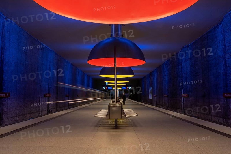 MUNICH, Germany, JANURAY 01, 2023, Scenic subway station Westfriedhof in Munich, Bavaria, Germany, Europe
