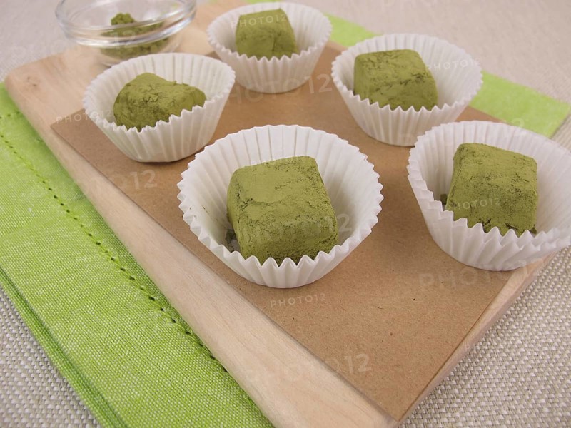 Green matcha chocolates