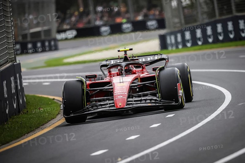 MELBOURNE, AUSTRALIA, APRIL 01: Carlos Sainz of Spain drives the Ferrari SF-23 in practice during the 2023 Australian Grand Prix at Albert Park on April 1, 2023 in Melbourne, Australia, Oceania