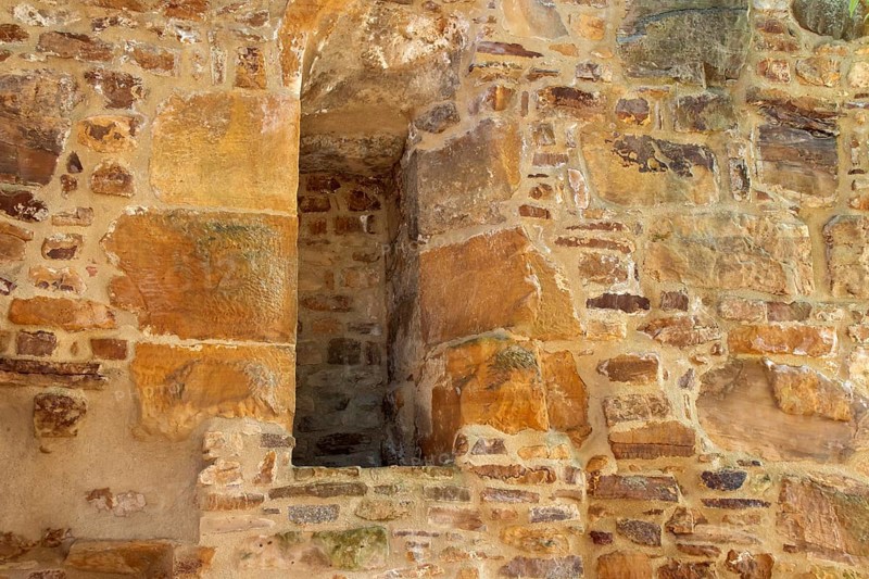 Niche in a medieval castle wall