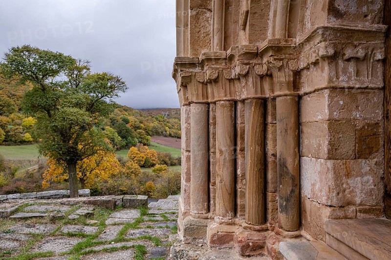 Romanic Church of Santa María La Real, Las Henestrosas de las Quintanillas, municipality of Valdeolea, Cantabria, Spain, Europe