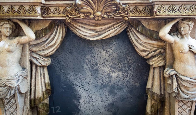 Vintage background with copy space. Blank antique board, nobody