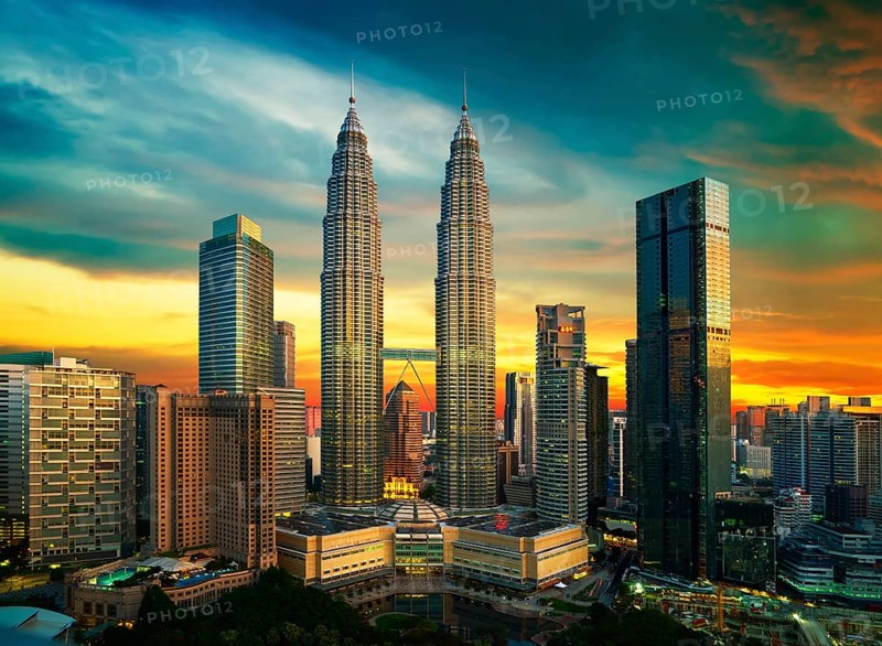 Kuala Lumpur Skyline in der Nacht