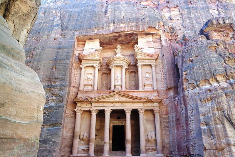 Khazne al Firaun in Petra, Jordan, Asia