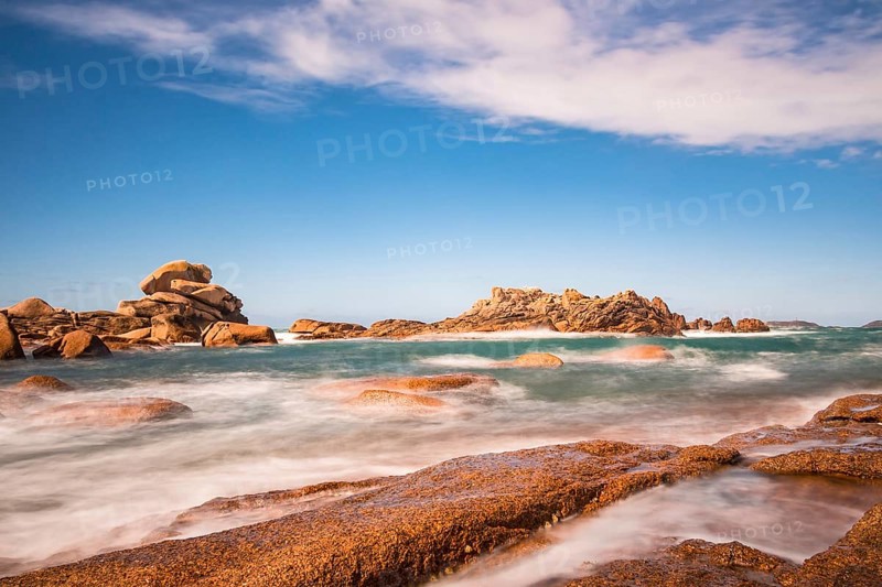 Atlantic coast in Brittany near Ploumanac?h