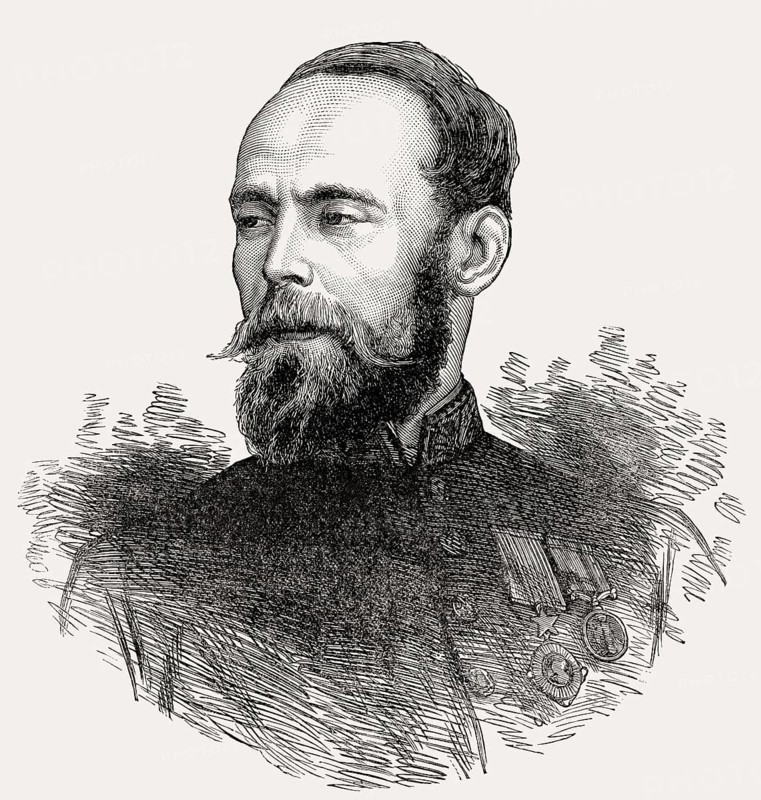 Sir Pierre Louis Napoleon Cavagnari, 1841 –1879, British military administrator, From British Battles on Land and Sea, by James Grant