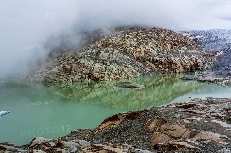 The Rhone Glacier in the Swiss Alps