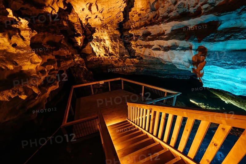 The iconic and popular Engelbrecht Cave system which is a sinkhole underneath Mt Gambier CBD in South Australia, Australia, Oceania