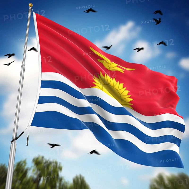 Flag of Kiribati, This is a computer generated and 3d rendered image