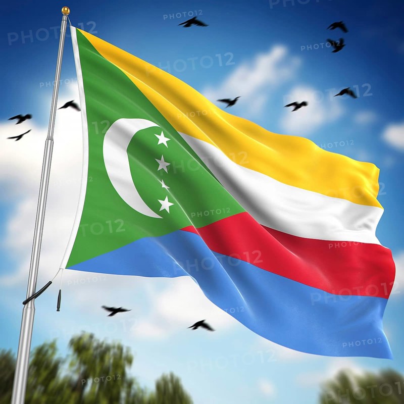 Flag of the Comoros, This is a computer generated and 3d rendered image