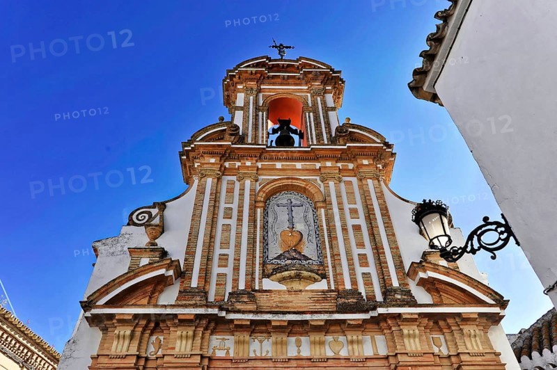 Seville, Andalusia, Spain, Europe, Magnificent baroque church with elaborately designed façade and symbolism, Europe