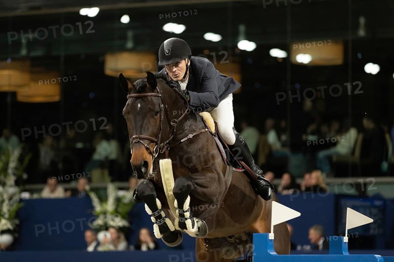 Andreas Schou of Denmark competes in 1.60m FEI Jumping World Cup at Jumping Amsterdam in Amsterdam, The Netherlands, Europe