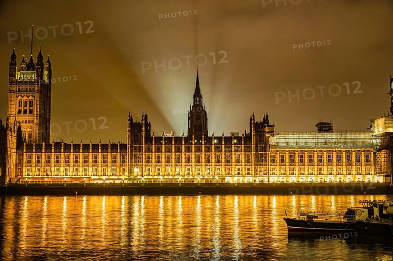 Palace of Westminster of night view (London). Shooting Location: United Kingdom, London
