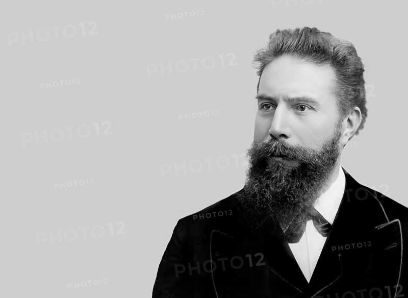 Portrait of Wilhelm Conrad Röntgen, 1845 – 1923, German mechanical engineer and physicist, digitally edited