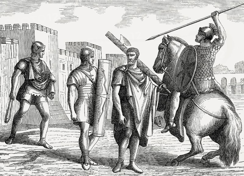 Legionaries, ancient Roman infantry