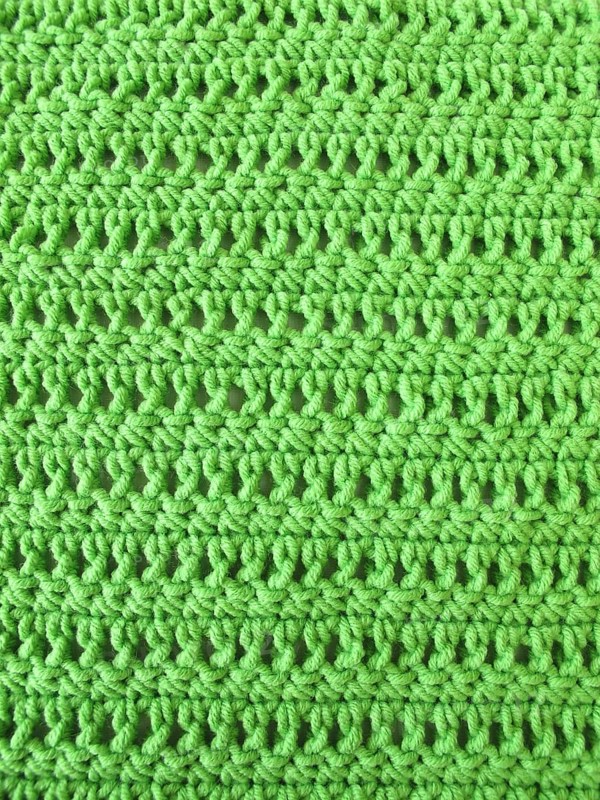Crochet pattern in light green
