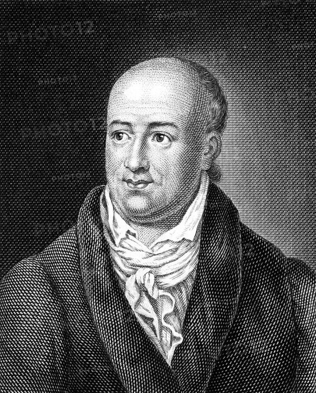 Salomon Gessner (1730-1788) on engraving from 1859. Swiss idyll poet, painter and printmaker. Engraved by unknown artist and published in Meyers Konversations-Lexikon, Germany, 1859, Europe