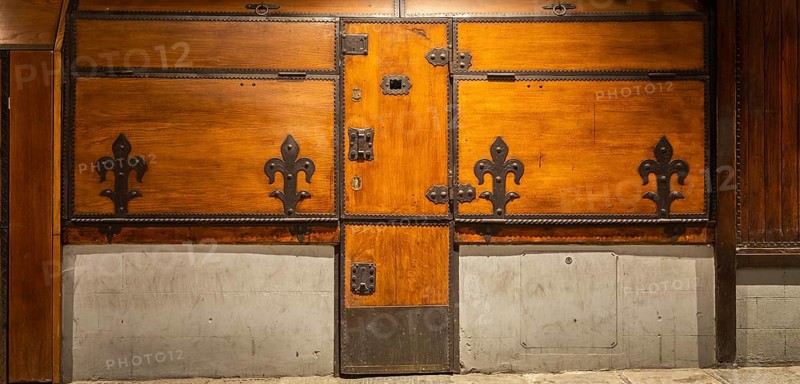 Vintage old door, concept for security, safety, secret, privacy, protection