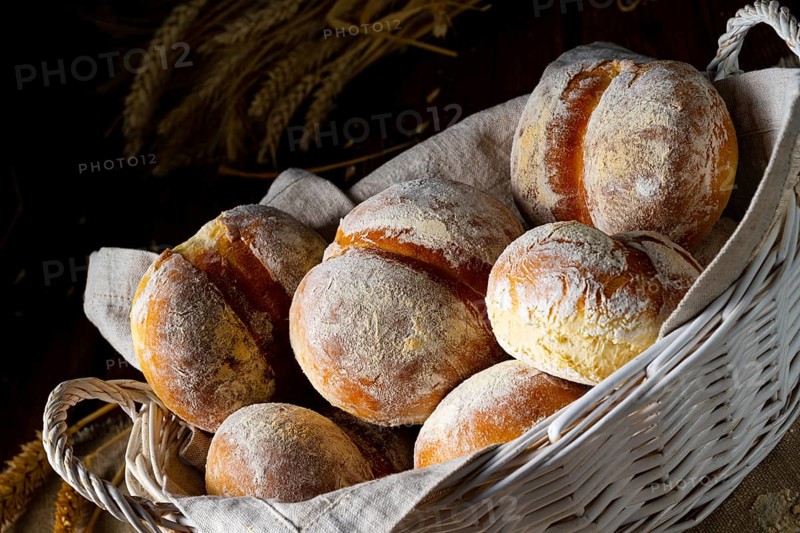 Homemade wheat rolls for breakfast