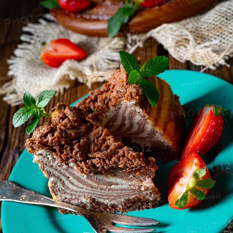 Delicious and creamy zebra cheesecake