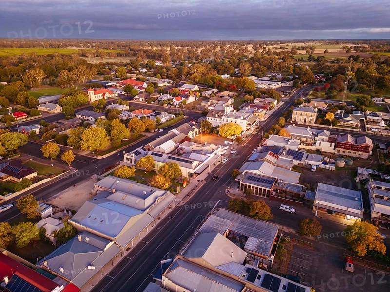 Autumn sunset around the rural country town of Penola in the Coonawarra wine region in South Australia, Australia, Oceania