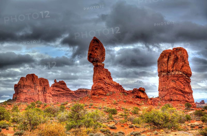 Arches National Park Balanced Rock in Moab Utah USA