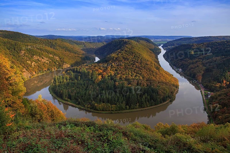 Saar loop (saarschleife) in germany near Orscholz