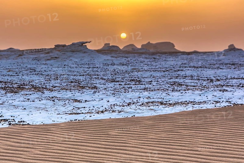 The White Desert at Farafra in the Sahara of Egypt. Africa