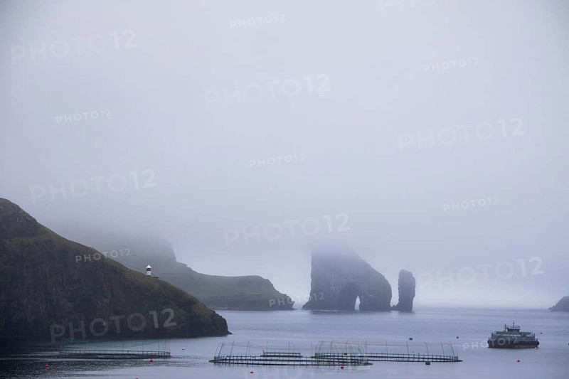 The wild landscape of the Faroe Islands in the North Atlantic