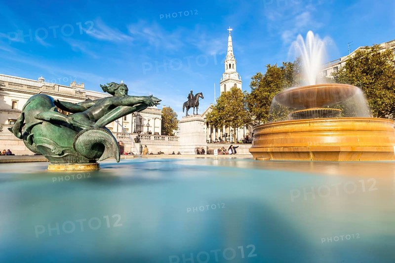 London, England, March 08, 2012: The National Gallery and Trafalgar Square in the afternoon