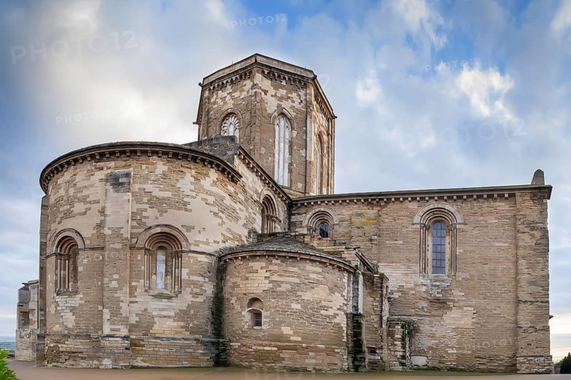Cathedral of St. Mary of La Seu Vella is the former cathedral church of the Roman Catholic Diocese of Lleida, in Lleida, Catalonia, Spain. View from apse