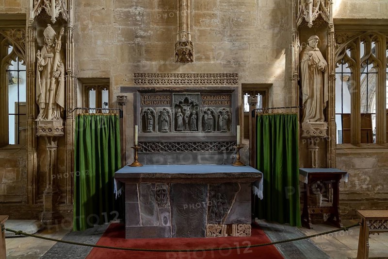 St Davids, United Kingdom, 28 August, 2022: view of one of the historic side chapels inside the St Davids Cathedral in Pembrokeshire, Europe