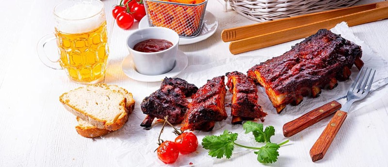 BBQ replacement ribs from a charcoal grill