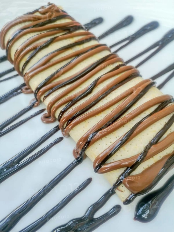 Crepes With Chocolate Cream, Homemade Thin Pancakes