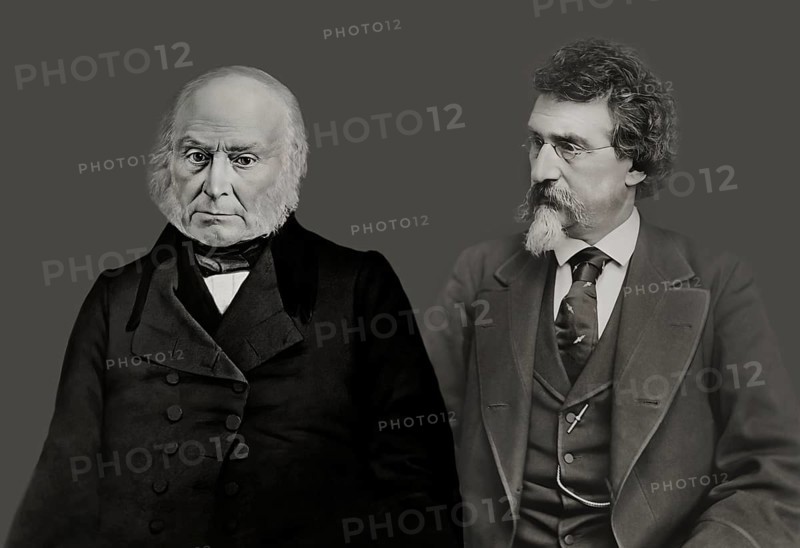 Mathew B. Brady, 1823-1896, American photographer, Brady portrait photo of John Quincy Adams, 6th president of the USA, digitally altered