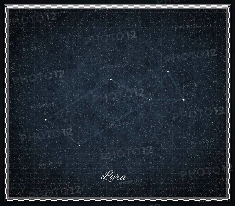Lyra star constellation, Night sky, Cluster of stars, Deep space, Lyre, Harp constellation