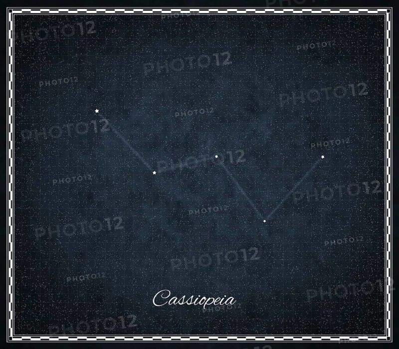 Cassiopeia star constellation, Night sky, Cluster of stars, Deep space, Cassiopeia Chair