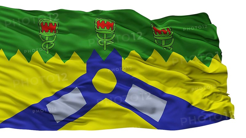Launceston City Flag, Country Australia, Isolated On White Background