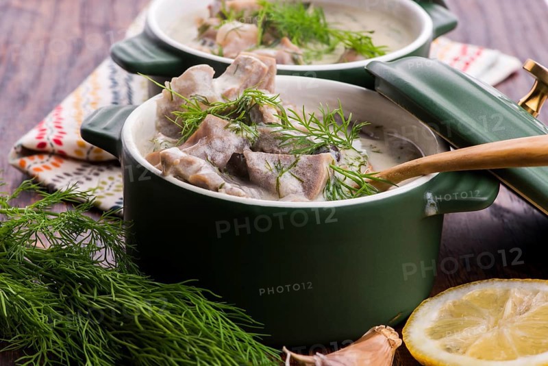 Turkish traditional tripe soup, iskembe corbasi and offal soup