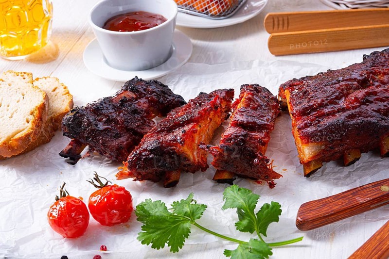 BBQ replacement ribs from a charcoal grill