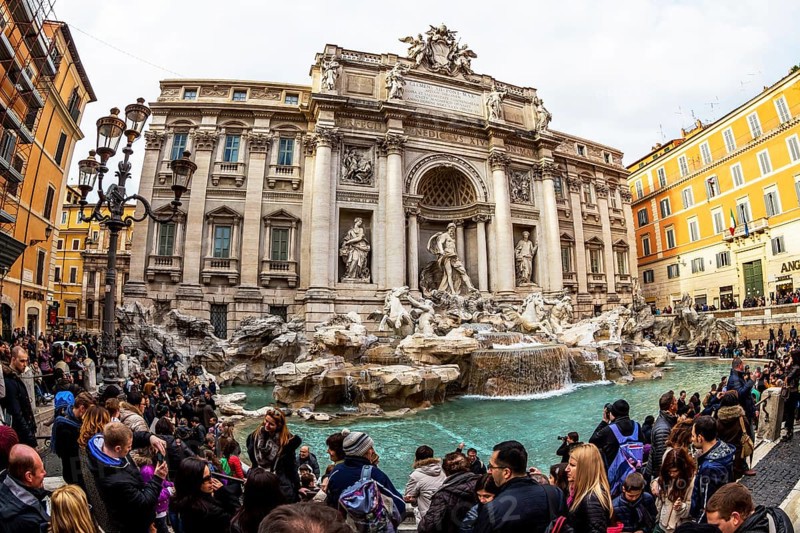 Italy, Rome. Trevi Fountain Austria, Europe
